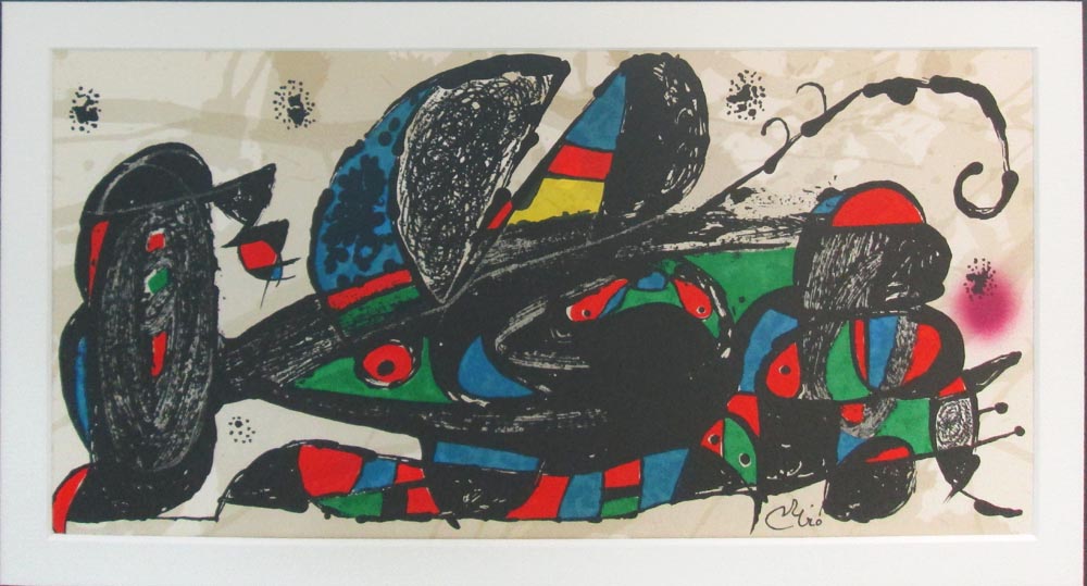 JOAN MIRO (Spanish, 1993-1983) Miro sculpture - Iran lithograph in colours 1974, 39cm x 20cm H.