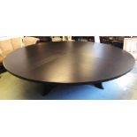 MOUSI DINING TABLE, bespoke made by Promemoria in a dark wenge stain on 'X' supports,