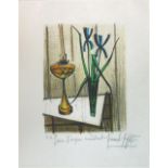 BERNARD BUFFET (French, 1928-1999), 'Nature Morte Aux Iris', orignial lithograph, 38cm W x 49cm H.