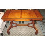 CENTRE TABLE, 19th century tulipwood and marquetry in Italian taste,