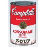 AFTER ANDY WARHOL, 'Consomne soup', lithograph, 88cm x 56cm, framed.