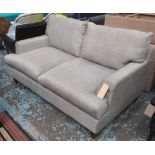 SOFA, two seater, from Sofa.com with black and white upholstery, 176cm W.