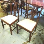 DINING CHAIRS, a set of six, Georgian style mahogany,