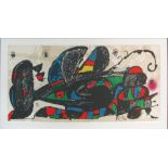 JOAN MIRO (Spanish, 1893-1983) Miro sculpture - Iran lithograph in colours 1974, 39cm x 20cm H.