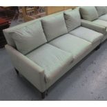 SOFA, in mint patterned upholstery, 85cm D x 81cm H x 172cm W.