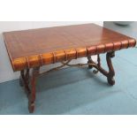 WRITING TABLE, Theodore Alexander style walnut,