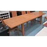 DINING TABLE, by Potocco, oak on square supports, extending 210cm to 271cm x 100cm x 75cm H.