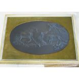 WEDGWOOD BASALT PLAQUE, the frightened horse, circa 1970 limited edition after stubbs,