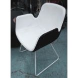 LA PALMA CHAIR, designed by Hee Welling, made in Italy, brown and white leather.