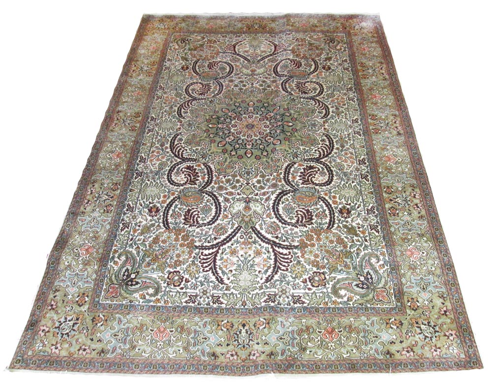 PURE SILK KASHAN DESIGN CARPET, 215cm x 184cm,