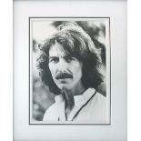 GEORGE HARRISON, photoprint, 24cm x 17cm, signed by George Harrison, framed.