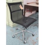 ICF CHAIR, black mesh on a chromed metal support, 50cm W.