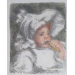 PIERRE-AUGUSTE RENOIR (French, 1841-1919), 'L'enfant au biscuit' original lithograph, 1898,