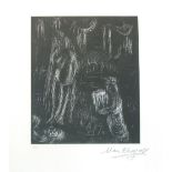 MARC CHAGALL (French-Russian,1887-1985), Pour Vava (plate 13), original linocut 1984,