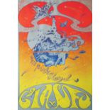 PINK FLOYD UFO CLUB POSTER, July 28, 1967, framed, 91cm x 62cm.