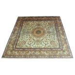 TABRIZ CARPET, 250cm x 250cm, part silk,