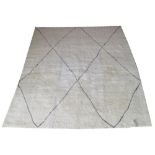 ORIGINAL MOROCCAN BEN OURIAN HIGH ATLAS RUG, 220cm x 256cm, traditional geometric design.