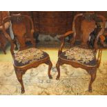 DINING CHAIRS, a set of ten,