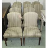 DINING CHAIRS, a set of ten,