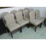 DINING CHAIRS, a set of ten,