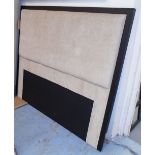 HEADBOARD, upholstered with a black wood frame, 160cm x 136cm H.