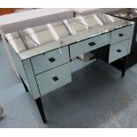 DRESSING TABLE, mirrored, 60cm D x 123cm W x 78cm H.