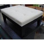 OTTOMAN, in natural coloured with frieze drawer, 75cm x 100cm x 45cm H.