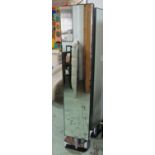 DRESSING MIRROR, contemporary style, freestanding on stand, 36cm x 184cm H.