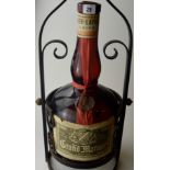 LARGE BOTTLE OF GRAND MARNIER ON WROUGHT IRON POURING STAND - VERY RARE.1960S