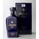 BALLANTINE`S AGED 21 YEARS RARE AGED SCOTCH WHISKY IN PRESENTATION BOX. 70cl, 43%