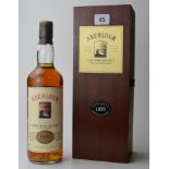 GLENLIVET ABERLOUR PURE HIGHLAND SINGLE MALT SCOTCH WHISKY DISTILLED IN 1970, BOTTLE IN 1991