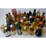 35 VARIOUS WHISKY MINIATURES - DAWSON, BIG T, GLENKINCHIE 10, WHITEHORSE, DEWAR`S 12, QUEEN ANNE,