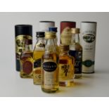 COLLECTION OF 10 WHISKY MINIATURES INCLUDING - BUNNAHABHAIN 12 YEAR OLD, BOWMORE 10 AND 12 YEARS