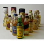 COLLECTION OF 20 VARIOUS MINIATURES - BOWMORE, AUCHENTOSHAN, BUNNAHABHAIN