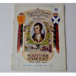 OLD BURNS NIGHT PROGRAM - FROM THE SCOTTISH CLANS ASSOCIATION OF LONDON, GRAND ANNUAL SCOTTISH