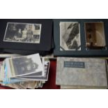 COLLECTION OF VARIOUS OLD POSTCARDS & PHOTOGRAPHS IN ALBUMS & LOOSE