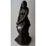 20" BRONZE EFFECT COMPOSITE STATUE ORNAMENT