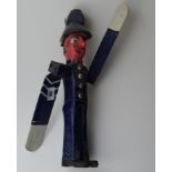 16" OLD NOVELTY PAINTED WOODEN POLICEMAN