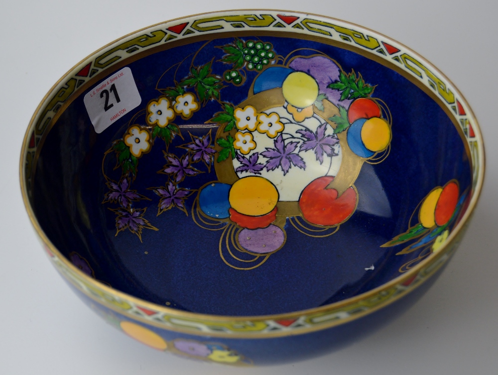 8" DIAMETER ROYAL CAULDON LUSTRE FRUIT BOWL