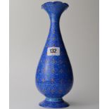 10½" 19TH CENTURY PERSIAN ISFAHAN ENAMEL BALUSTER VASE