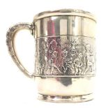 Boccale in argento raffigurante scena festosa Tiffany & Co.     Mug silver depicting festive scene