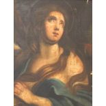 Dipinto olio su tela 32x41,5 raffigurante "Figura di Santa" Emilia XVIII sec Oil on canvas depicting