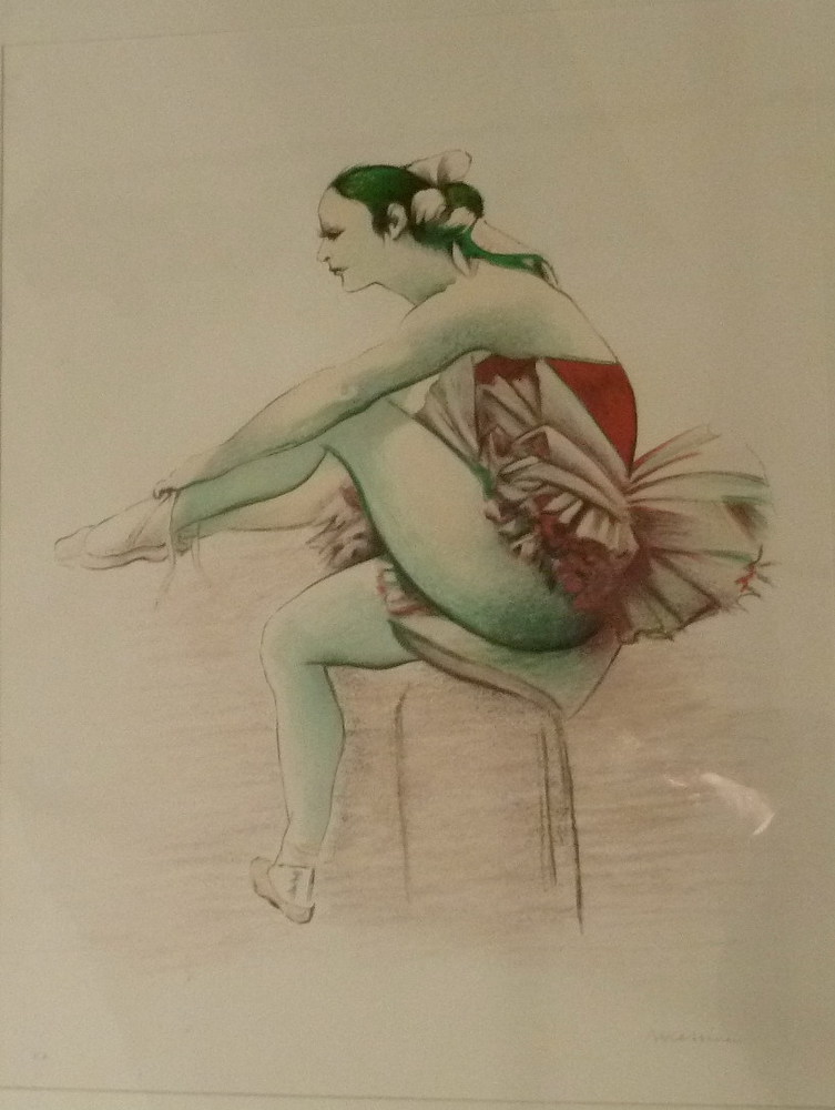 Francesco Messina litografia p.a. cm 74x64 raffigurante "danzatrice".   Francesco Messina