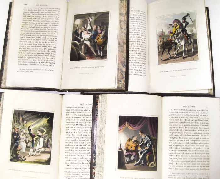 Cervantes Saavedra, Miguel de - Hand-coloured aquatint plates Don Quixote de la Mancha, translated