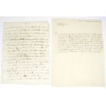 Stanislas Leszczynski (1677-1766), King of Poland Autograph letter signed [? to Sir Luke Schaub (d.