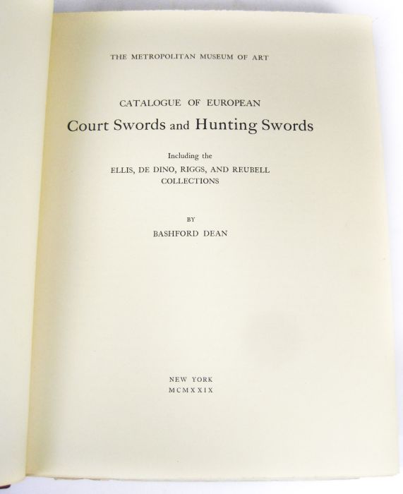 Bashford, Dean Catalogue of European court swords and hunting swords. New York: The Metropolitan - Image 2 of 2