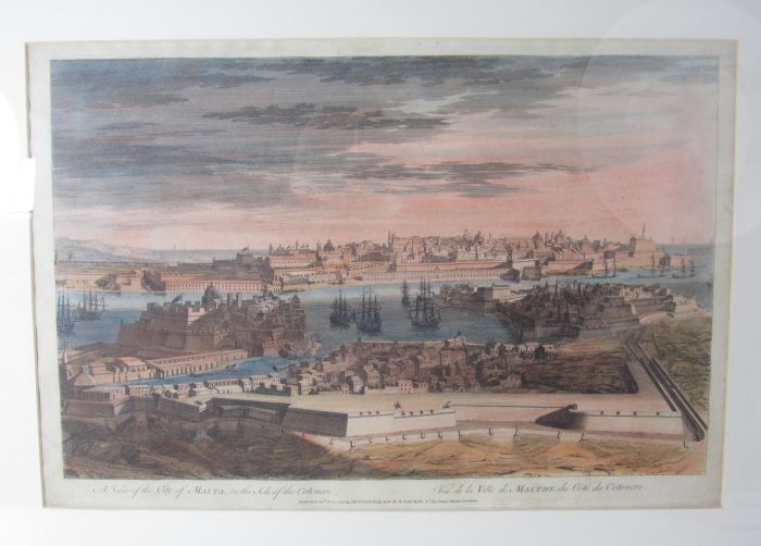 Malta - Goupy, after Benoist A view of the city of Malta, on the side of the cotonere. London: