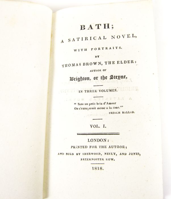Brown, the elder (pseud.), Thomas Bath, a satirical novel. London: for the Author, sold by Sherwood, - Image 3 of 3