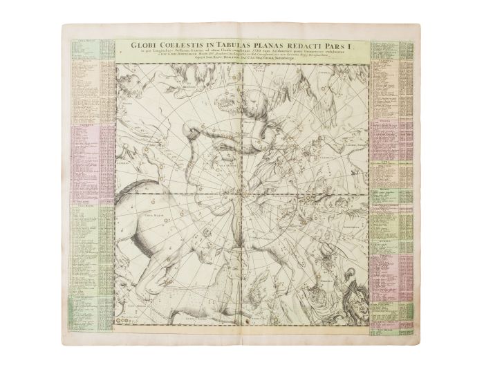 Celestial maps - Doppelmayr, Johann Gabriel Globi coelestis in tabula planas redacti, pars i-vi.