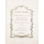 Burrell, Mary Richard Wagner, his life and works from 1813-1834. [London: engraved and printed by